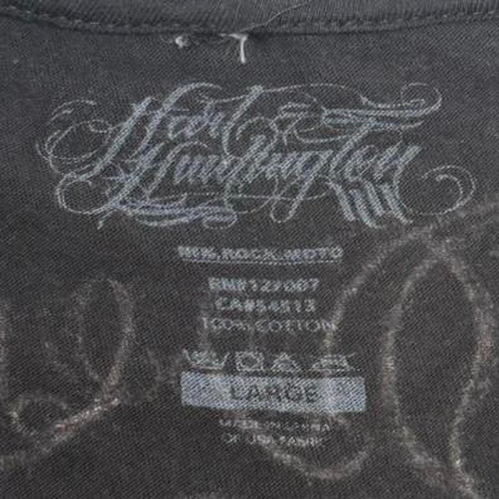 Hart Huntington Y2K Biker Grunge Gothic shirt white graphic design size large - Picture 3 of 8
